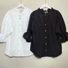 Export Export Tail Single Chiffon Wooden Ear Collar Lotus Leaf Three-Quarter Sleeve Shirt Women's Summer Stylish Temperament Commute Small