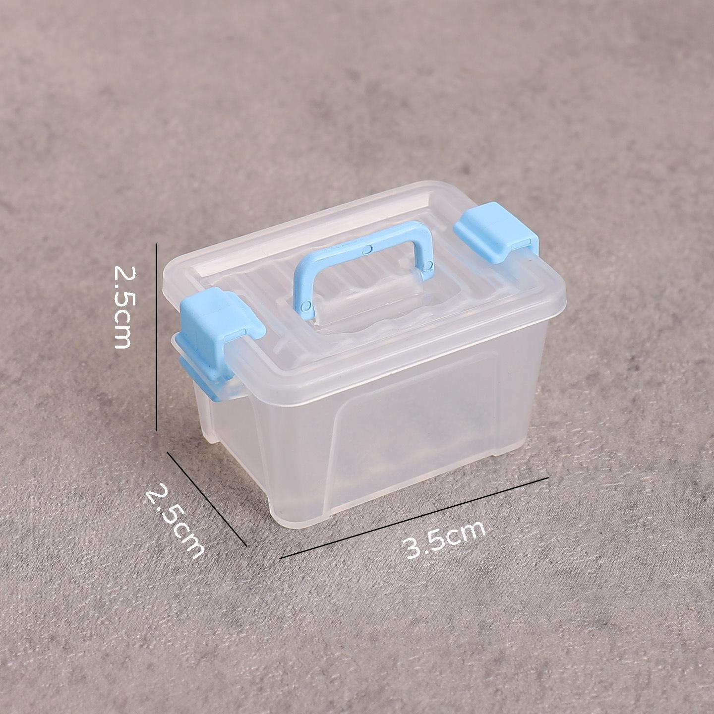 

Mini Suitcase-Style Storage Boxes:Transparent Small Item Storage Cases,Miniature Scene DIY Accessories,Model Scene Decorations