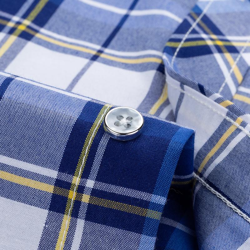Men Fashion Plaid Short Sleeve Shirt