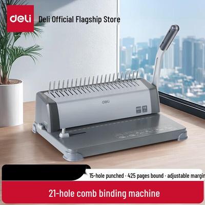 Deli 3872 21-Hole Comb Binding Machine CN Plug (adapter Included)