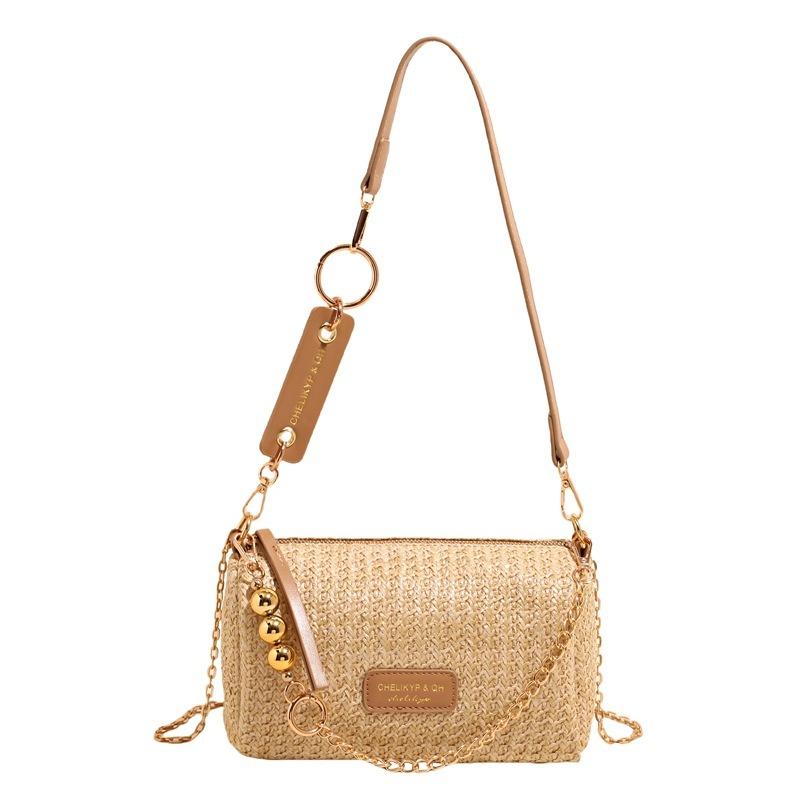 New straw bag niche pillow bag casual versatile temperament chain handbag single shoulder messenger women's bag