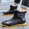 2025 New Waterproof and Non-slip Short Tube Men's Rain Shoes, Outdoor Platform Work Shoes, Couple Rubber Shoes