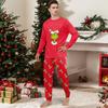 Print Cute Family Set Pajamas, Home Clothes, Family Set Long Sleeve Top Pants Set
