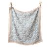 New high-end double-sided inkjet painting, hand-curled small square scarf, old money wind waist seal, women's imitation silk wool texture silk scarf