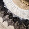 2M Floral Embroidery Lace Handmade Bearded Edge Wedding Embroidery Sewing Material Lace Trim Lace Ribbons Trim Home Decor