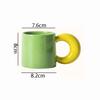 Creative Handle Ceramic Mug High Aesthetic Value Coffee Mug Cute Breakfast Cups Juice Milk Cup Couple Cups Household Water Cup