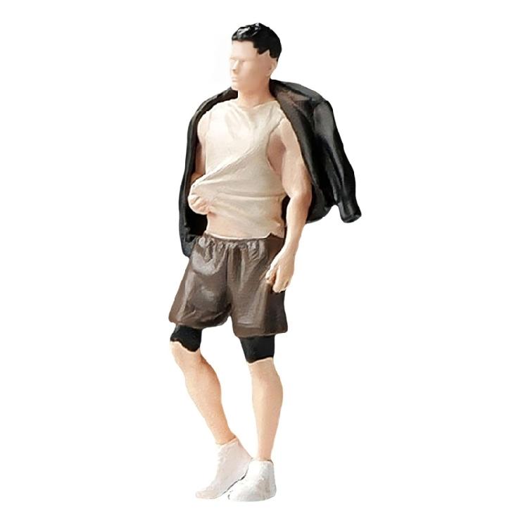 Simulation 1/64 Scale Miniature Figure Doll Resin Figurine with Fine Detail For Hobbyists And Scene Setting Accessories