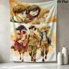 Arazzo da Parete Attack Titan Appeso Estetico alla Parete Coperta in Tessuto Stampato Arazzi Decorativi per Camera da Letto Soggiorno Decorazioni per la Casa