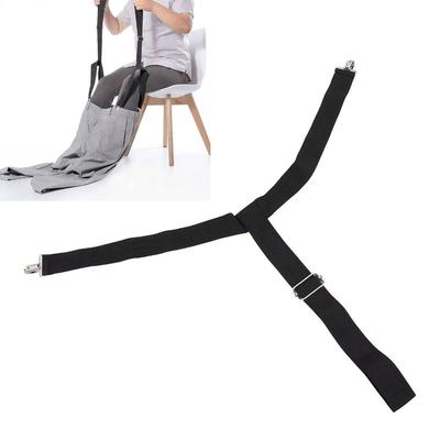 2-delige Set Clip en Trekker Broek Aankleedhulp Riem Verstelbaar Opvouwbare Broek Aantrekhulp Clip Sterke Grip Zwart