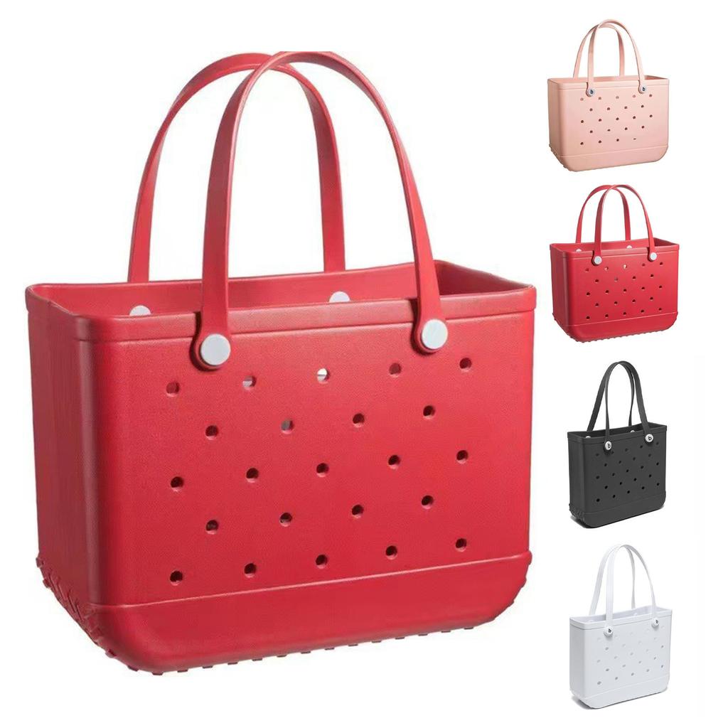 EVA-Strandtasche, stilvolle Schwimmhandtasche, große Strandtasche mit Löchern zum Einkaufen, Schwimmen, Picknick