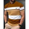 Men's Breathable 3D Digital Printed Short Sleeve T-Shirt Lightweight and Comfortable O-Neck T-Shirt