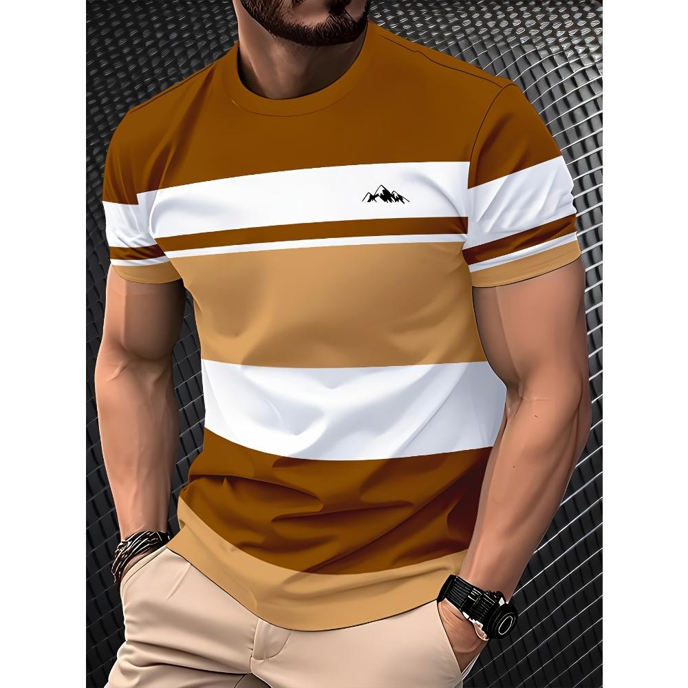 Men's Breathable 3D Digital Printed Short Sleeve T-Shirt Lightweight and Comfortable O-Neck T-Shirt
