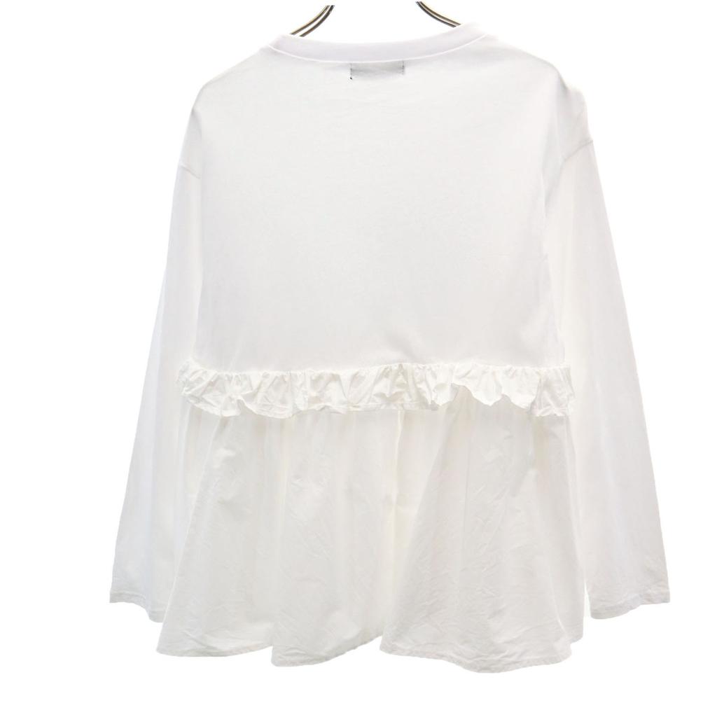 SHIPS Colors Long sleeve Frill Cut white Women Used