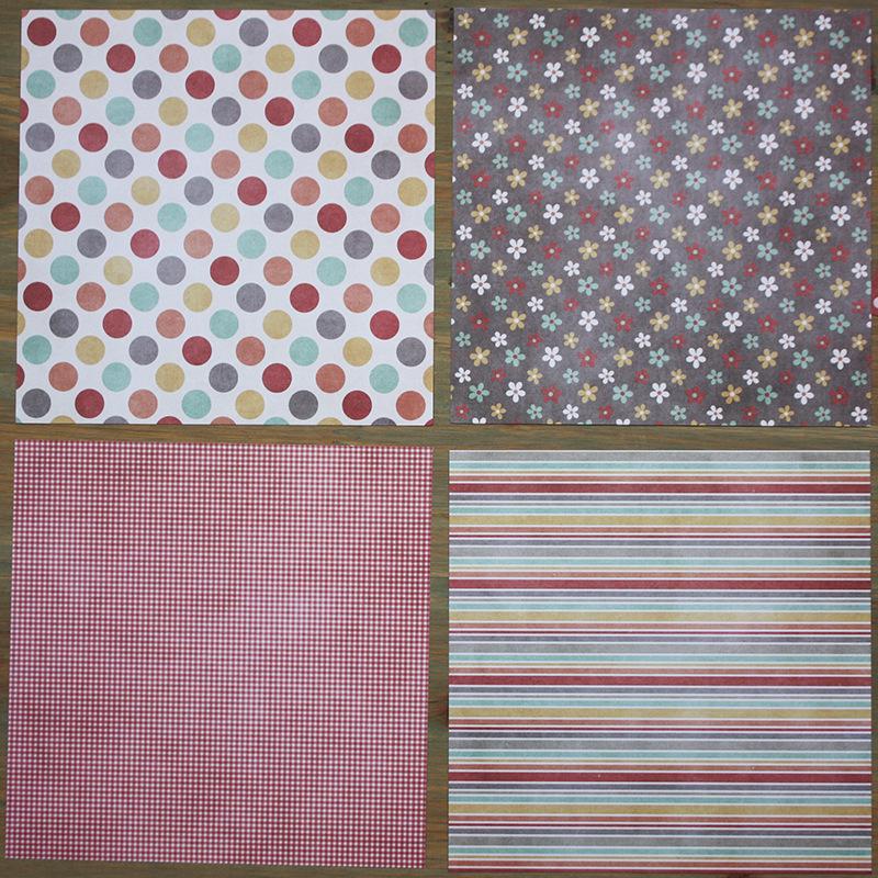 24 Sheets Round Dot Craft Paper Cutting Dies Art Background Origami Scrapbooking Card Making