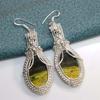 Bumble Bee Jasper Wire-Wrapped Earrings 3" Gemstone Gift Most Beautiful T5n97