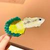 Korean Style Silver Arowana Shark Clip Acrylic Acetic Acid Hair Claw Guppy Hair Claw  Beach
