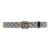 GUCCI Gucci GG Marmont Double G Logo Styling Buckle Double-sided Canvas Leather Belt Men and Women Same Style Couple Style 627055-92TIN-4075
