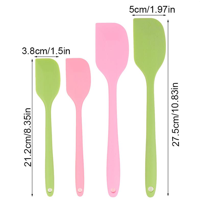 2Pcs Silicone Spatula Set Cake Butter Cream Spatula Kitchen Baking Mixing Tool Non Stick Scraper Chocolate Spreader Smoother