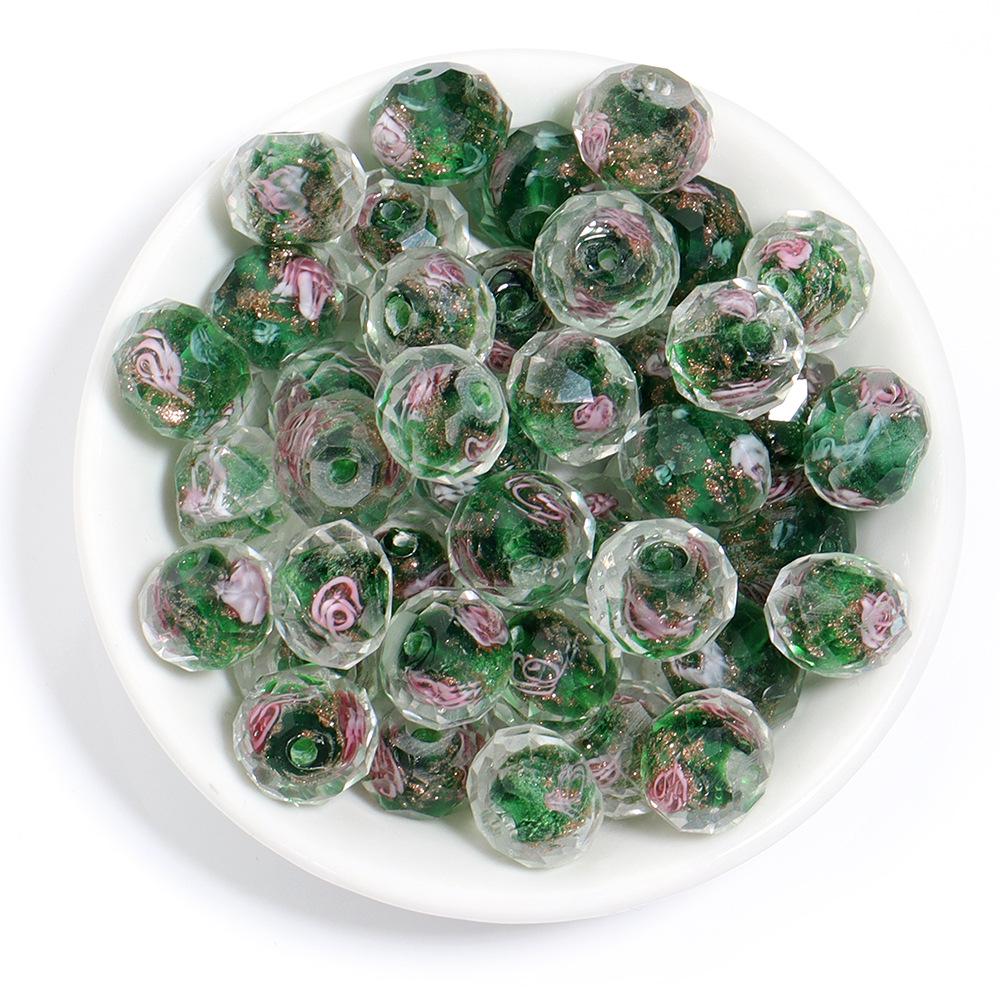 

10 шт. Японские бусины Миллефиори граненые из золотого камня в форме абакуса для изготовления украшений своими руками Diameter ~8mm, Thickness ~6.3mm, Hole ~1.5mm