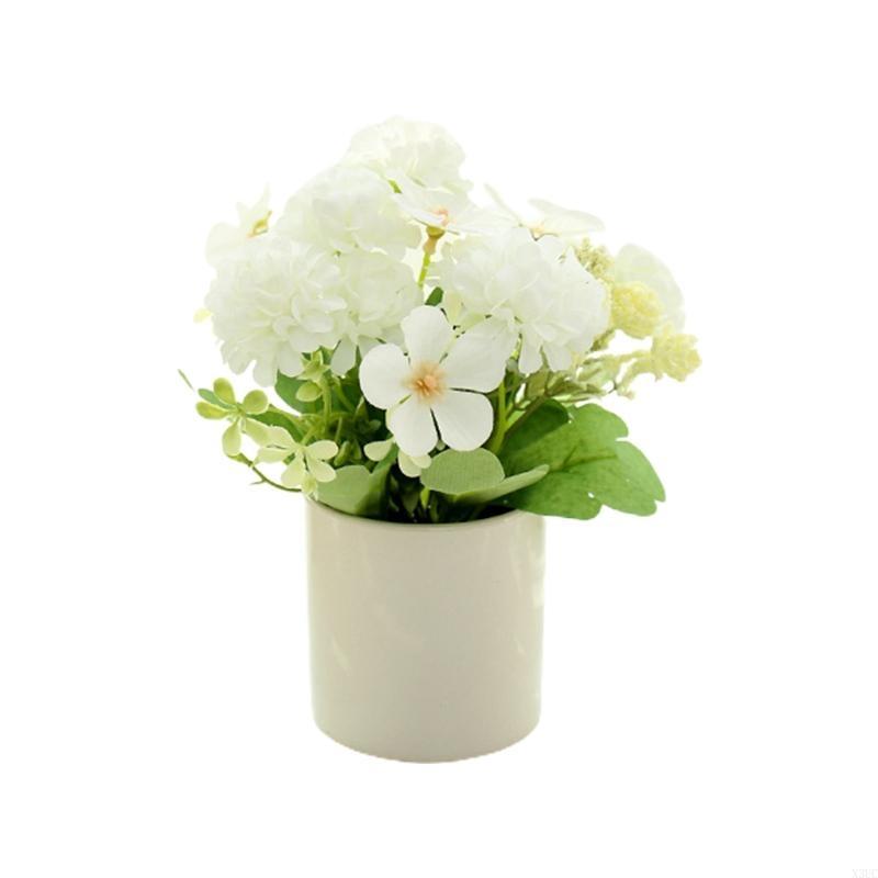 Искусственные цветы Растение в горшке Мини Искусственное растение Декоративные цветочные растения Настольные украшения X3UC