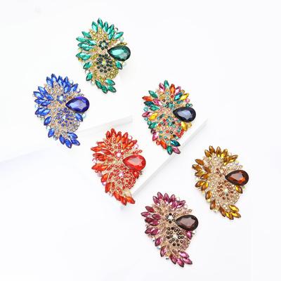 Broche Africano Delicado de Aleación con Diamantes Completos y Cristal Grande, Moda de Alta Gama para Ropa de Mujer, Adorno de Corsage, Pin