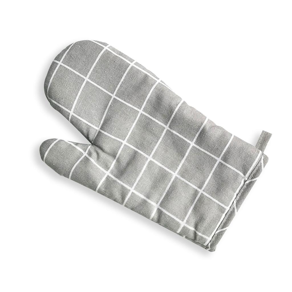 Cotton And Linen Oven Mitts Gloves Heat Resistant Non-Slip For Kitchen Cooking Baking