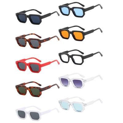Trendy Uv400 Protection Square Frame Sunglasses  Small Shades Punk Sun Glasses For Women & Men