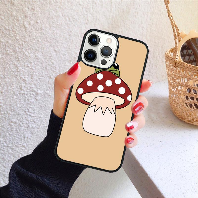 

mushroom frog Phone Case for iPhone 17 Air 16 PRO MAX 15 14 PLUS 12 11 13 Back Cover Fundas Shell coque iPhone 16pro max
