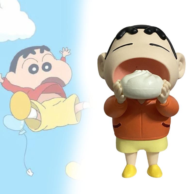 Charming Plastic Crayon Shinchan Anime Figure Of Shinnosuke With Bun Cute Collectible Decor