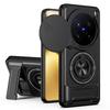 KEYSION Custodia Magnetica per Telefono per VIVO X200 Pro 5G Protezione Fotocamera a Scorrimento Supporto Verticale Anello a 360° Cover Antiurto per VIVO X200