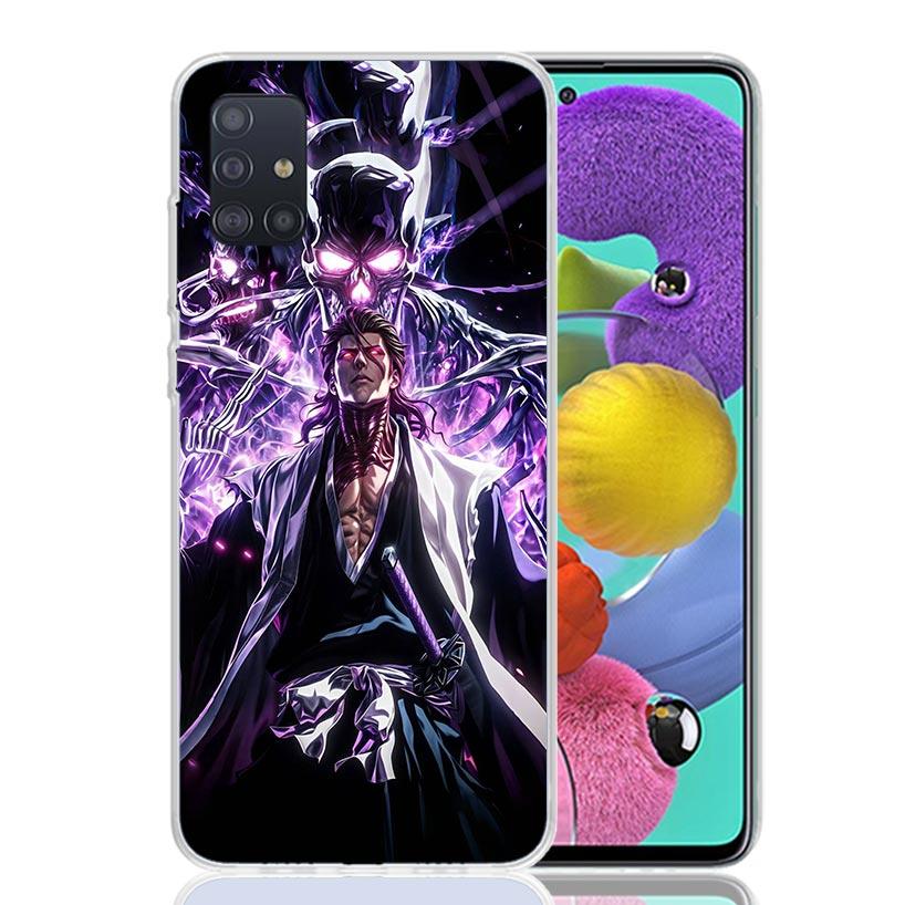 Aizen Sousuke Bleach Phone Case For Samsung Galaxy A52 A32 A22 A12 A02S A50S A30S A51 A31 AA71 Note 20 Ultra 10 S10 Plus Galaxy
