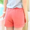 Women's Summer Solid Color Shorts Plus Size Loose Cotton Elastic Waist Casual Breathable Lightweight Outdoor Wear Pants