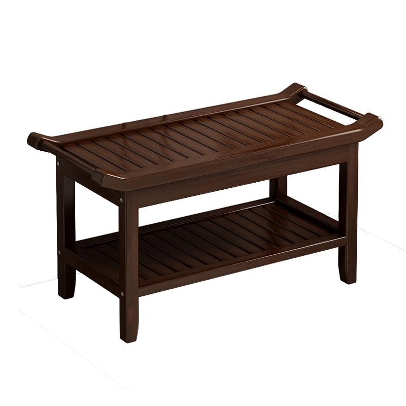 Antypoślizgowy bambusowy stołek prysznicowy, wodoodporna ławka łazienkowa do mycia stóp lub siedzenia w przedpokoju do zmiany butów