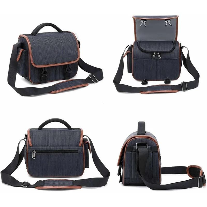 Multi-functional Anti-theft Camera Bag With Adjustable Strap, Shockproof Dslr Shoulder Crossbody Case For Travel Photography