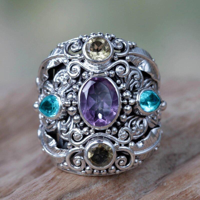 

2026 New European and American Ethnic Style Retro Ring, Women s Design Sense, High-end Trend, Exaggerated Leaf Texture Zircon 7