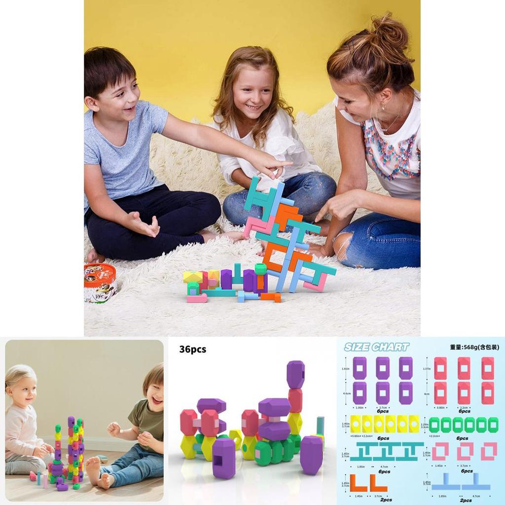 Silicone Building Blocks Toy For Kids Educational Diy Creative Play Set For Early Learning