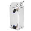 Square Aluminum Racing Oil Catch Tank Breather Can Reservoir Car Modified Accessories (Silver)