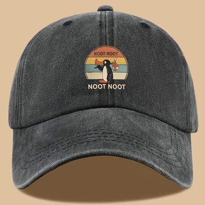 1pc NOOT NOOT Penguin Pattern Adjustable Baseball Cap Breathable Lightweight Polyester Perfect for SpringFall Outings