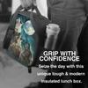 Drei Wölfe heulen den Mond an Druck Isolierte Lunchtasche Wasserdicht Wiederverwendbar Thermisch Bento Tragetasche mit Verstellbarem Schultergurt