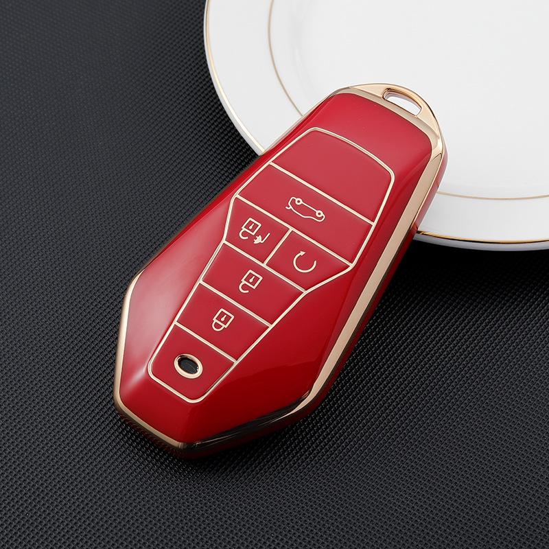 Elegant Gold-Edged GAC Aion Z03 Car Key Protective Case for Men and Women