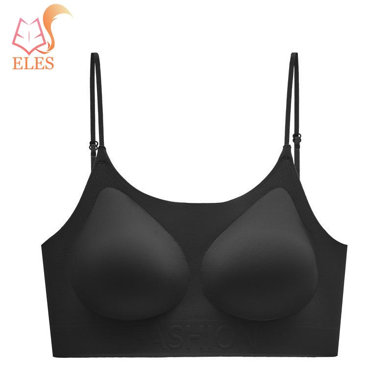 

Летний тонкий бесшовный бюстгальтер пуш-ап против провисания невидимый бюстгальтер L чёрный