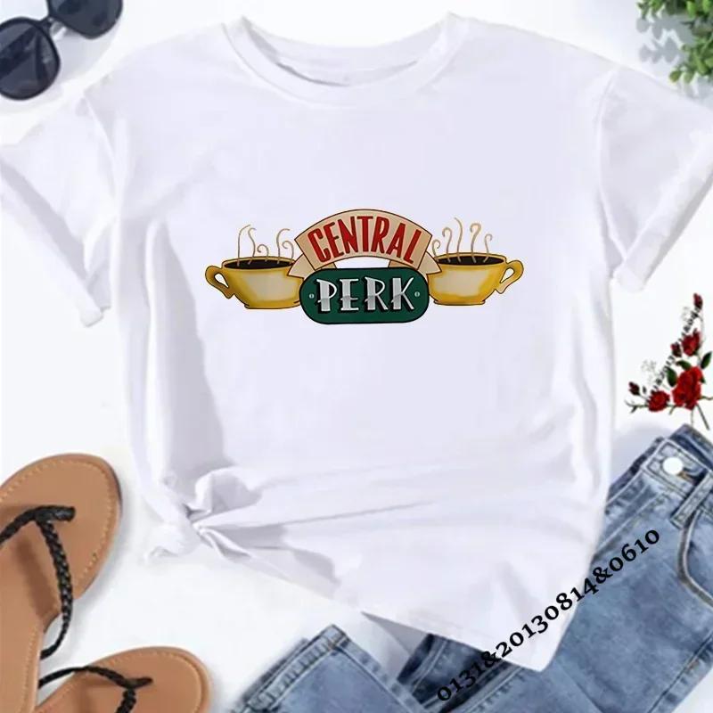 Unisex Central Perk T-Shirt Friends TV Show Women's T-Shirt Friends Central Perk Coffe Shop Shirts Cute Best Friends Tees Hipster Tops