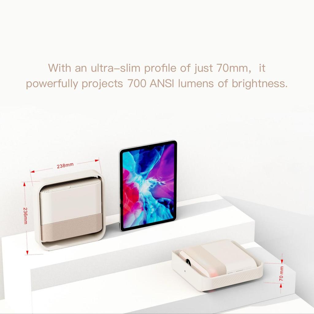 Vivicine New Free-style Android 11 Portable 1920x1080p Full HD Support 4K Home Theater Video Projector,Auto focus,Auto Keystone