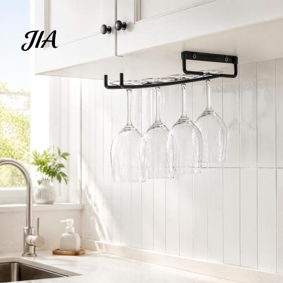 Wall Mount Wine Utensil Holder Mounted Glass Holder, Hanging Stemware Racks, Cup Home Bar Accessory Hangers Under Cabinet, Wire Racks for Kitchen