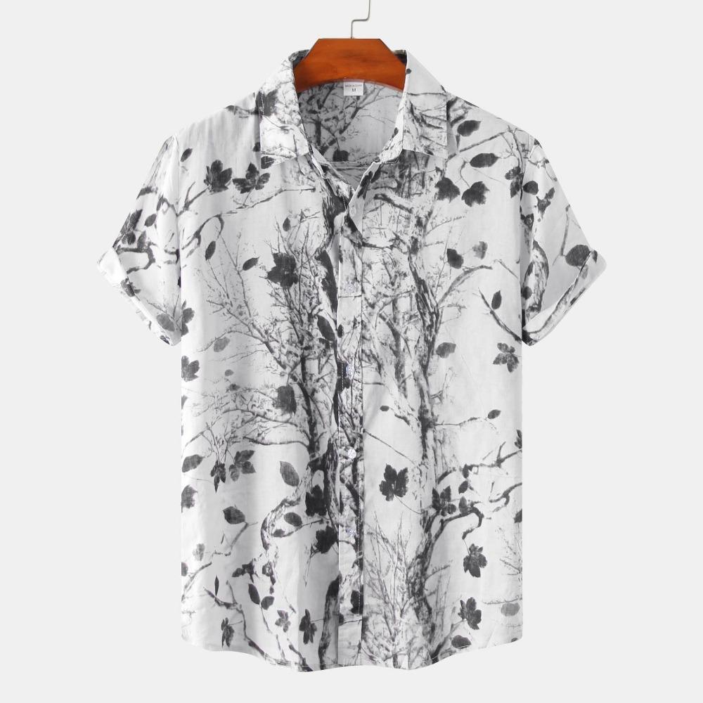 Summer Hawaiian Short Sleeve Printed Vintage Shirt Men's Loose And Breathable Oversized Clothing Luxury Y2k Normal Shirt