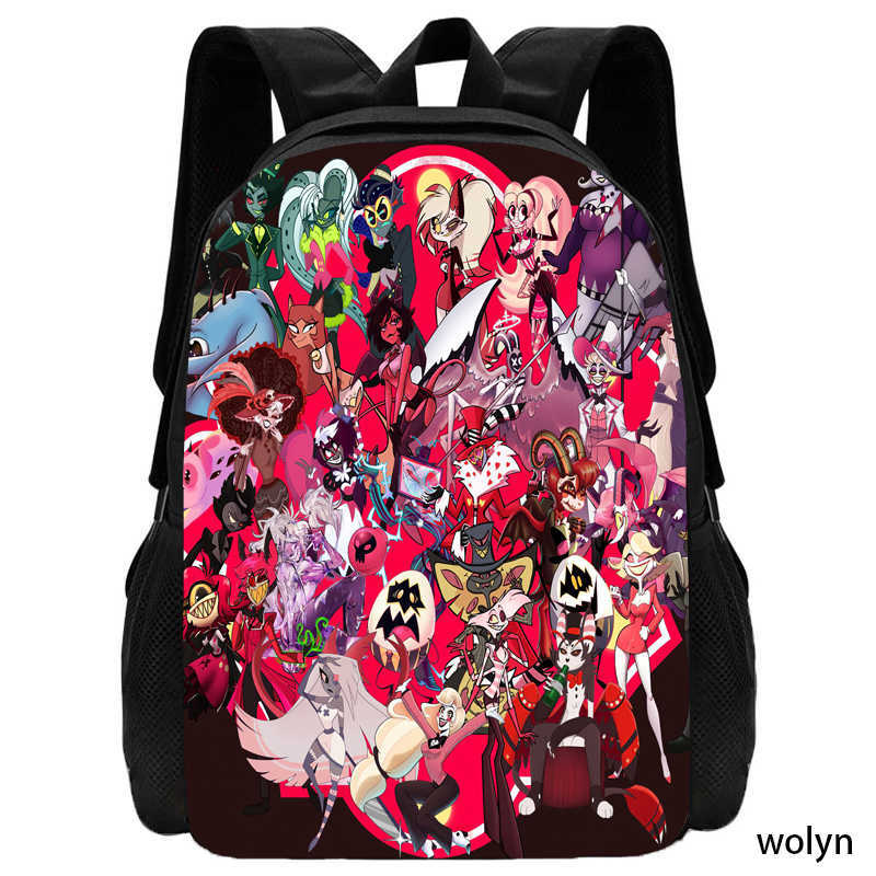 Hell Inn Hazbin Hotel Student School Bag High Value Leisure Oxford Ridge Relief Backpack