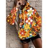 Fashionable Comfortable Oversized Leisure Versatile Long Sleeved Hoodies Autumn Winter Loose Flower 3D Pullover Women's Hoodies