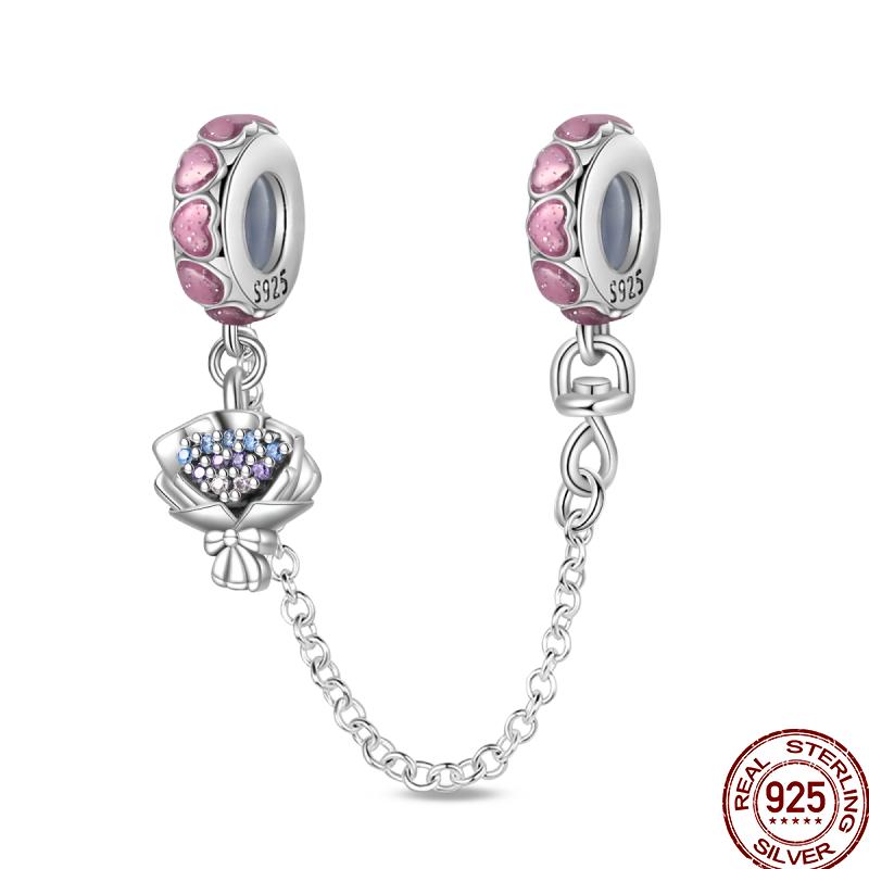 Copper Shiny Zircon Chain Series Beaded Beads Suitable For Pan Original Bracelet Diy Jewelry Gift