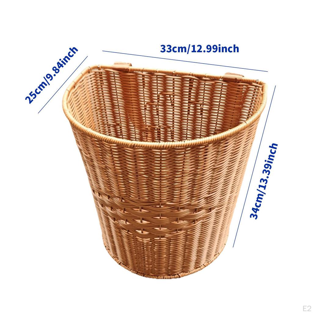Imitation Rattan Backpack Basket Handmade Storage Fishing Flower Multifunctional Portable
