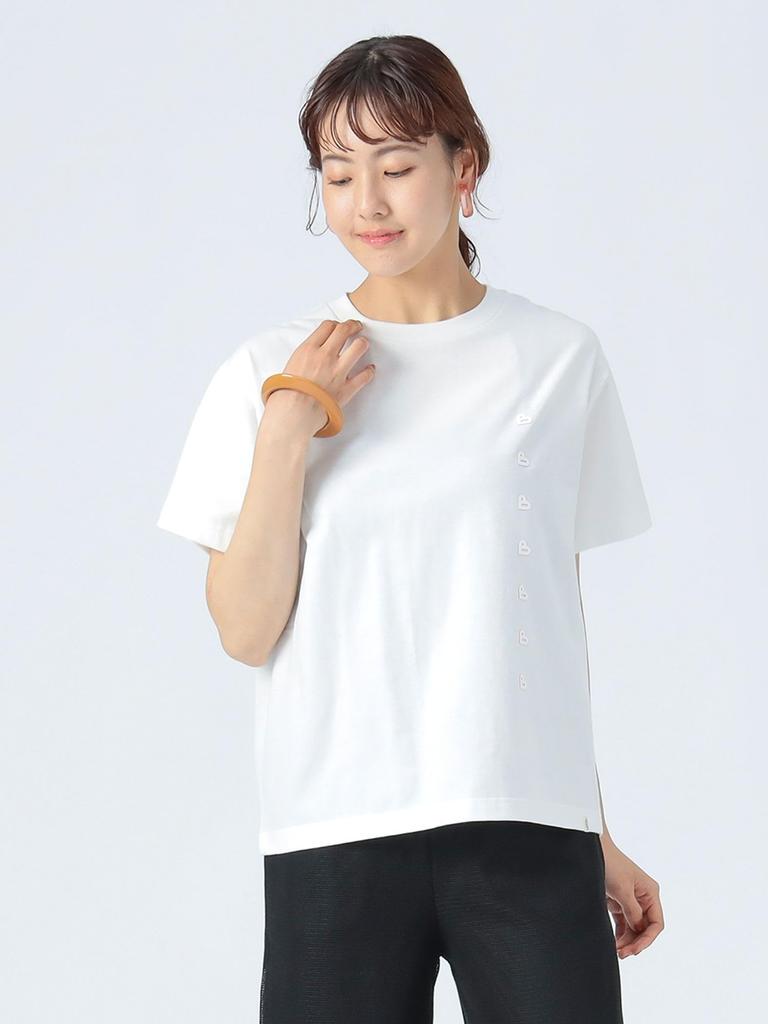 BEAMS HEART Printed with Logo and OFF Size S T-Shirt B-HEART Message, Women's, WHITE,